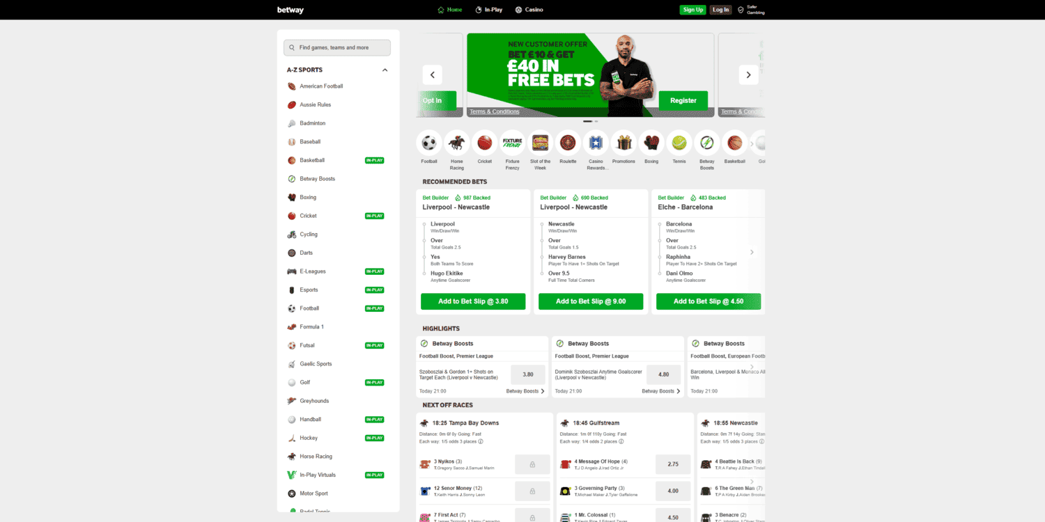 Betway Bookmaker UK